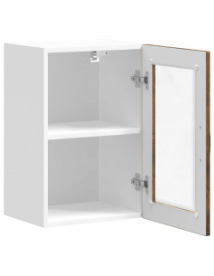 Pensile da Cucina con Porta in Vetro Porto Rovere Fumo