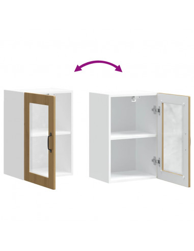 Pensile da Cucina con Porta in Vetro Porto Rovere Artigianale