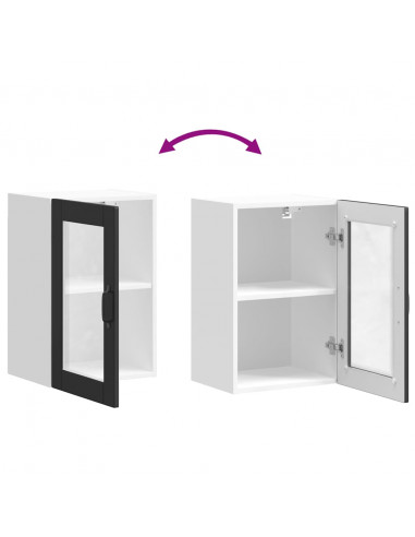 Pensile da Cucina con Porta in Vetro Porto Nero