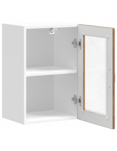 Pensile da Cucina con Porta in Vetro Porto Legno Vecchio