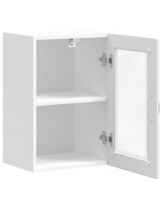 Pensile da Cucina con Porta in Vetro Porto Bianco Lucido