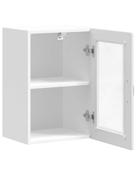Pensile da Cucina con Porta in Vetro Porto Bianco Lucido