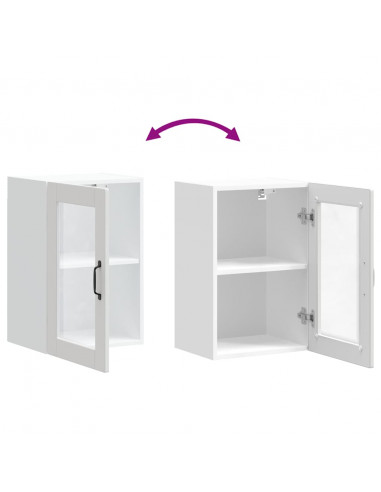 Pensile da Cucina con Porta in Vetro Porto Bianco