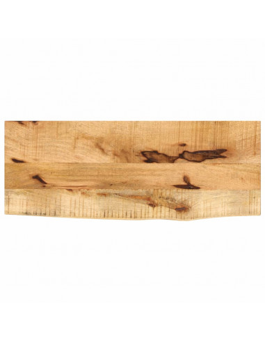 Piano Tavolo 70x40x2,5 cm Bordi Vivi Legno di Mango Grezzo