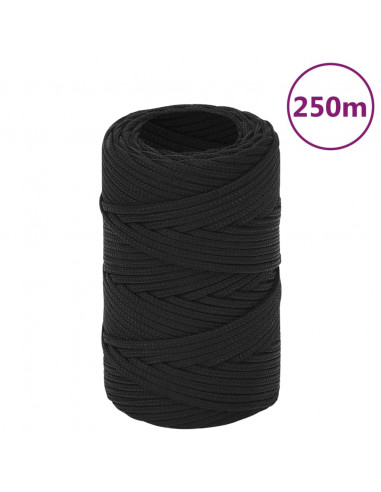 Corda Nautica Completamente Nera 2 mm 250 m in Polipropilene