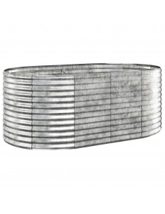 Letto Giardino Acciaio Verniciato Polvere 175x100x68cm Argento