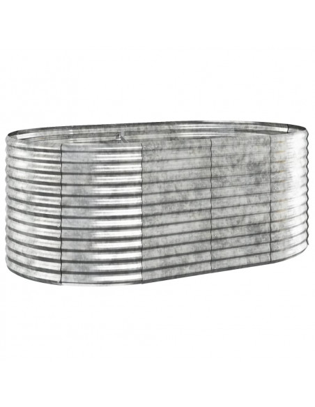 Letto Giardino Acciaio Verniciato Polvere 175x100x68cm Argento