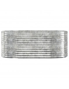 Letto Giardino Acciaio Verniciato Polvere 175x100x68cm Argento 2