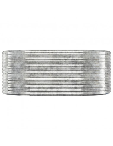 Letto Giardino Acciaio Verniciato Polvere 175x100x68cm Argento