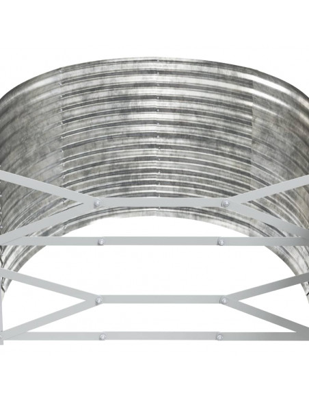 Letto Giardino Acciaio Verniciato Polvere 175x100x68cm Argento