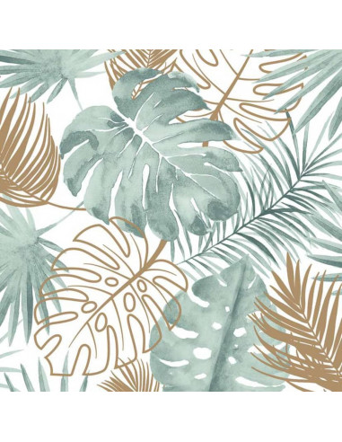 DUTCH WALLCOVERINGS Carta da Parati Motivo Foglie di Monstera Verde