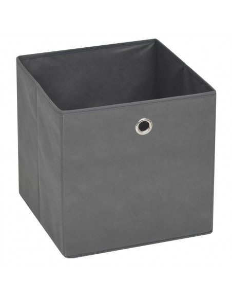 Contenitori 10 pz in Tessuto non Tessuto 32x32x32 cm Grigio