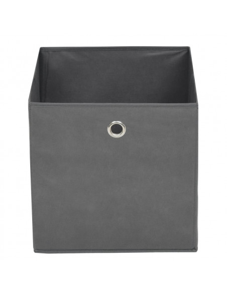 Contenitori 10 pz in Tessuto non Tessuto 32x32x32 cm Grigio