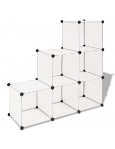 Armadio Salvaspazio a Cubo con 6 Scomparti Bianco