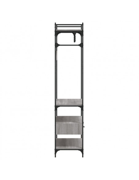 Armadio Cassetti Grigio Sonoma 89x39x184,5 cm Legno Multistrato