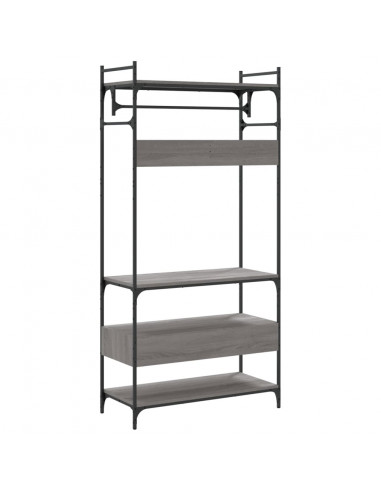 Armadio Cassetti Grigio Sonoma 89x39x184,5 cm Legno Multistrato