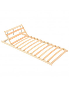 Rete a Doghe con 13 Doghe Testata Regolabile 90x200 cm