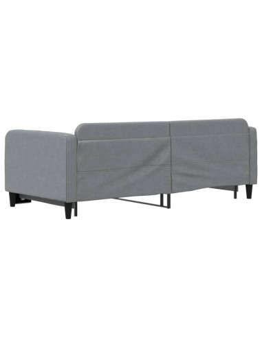 Divano Letto con Letto Estraibile Grigio Chiaro 90x200 Tessuto