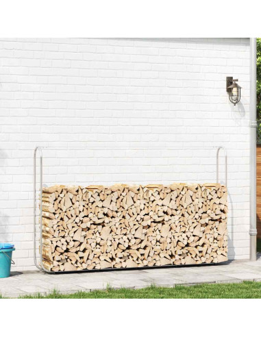 Rastrelliera per Legna 250x25x150 cm in Acciaio Zincato