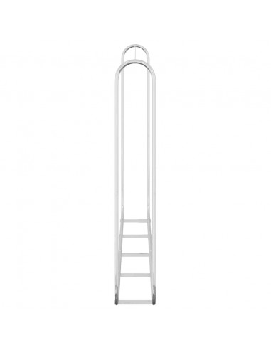 Rastrelliera per Legna 250x25x150 cm in Acciaio Zincato