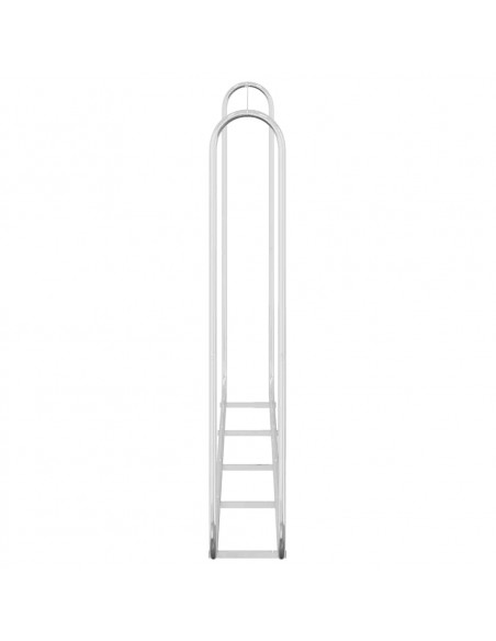 Rastrelliera per Legna 250x25x150 cm in Acciaio Zincato