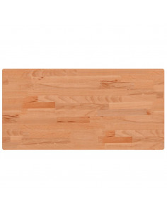Piano Tavolo 80x40x2,5cm Rettangolare Legno Massello di Faggio
