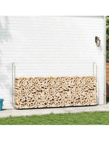 Rastrelliera per Legna 300x25x150 cm in Acciaio Zincato