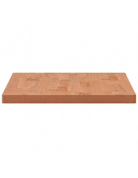 Piano Tavolo 80x40x2,5cm Rettangolare Legno Massello di Faggio