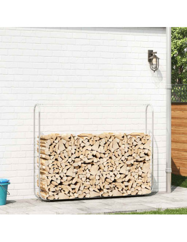 Rastrelliera per Legna 200x25x150 cm in Acciaio Zincato