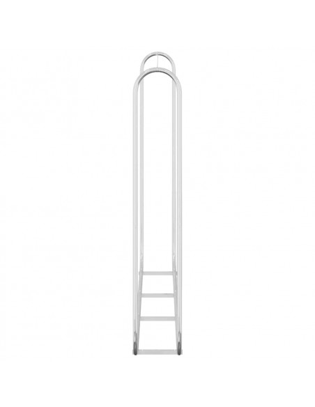 Rastrelliera per Legna 200x25x150 cm in Acciaio Zincato