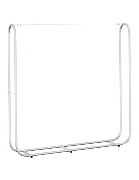 Rastrelliera per Legna 150x25x150 cm in Acciaio Zincato