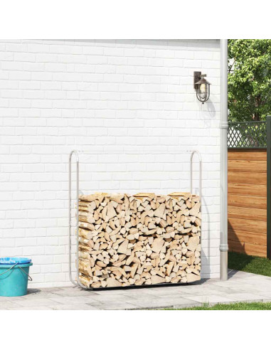 Rastrelliera per Legna 150x25x150 cm in Acciaio Zincato