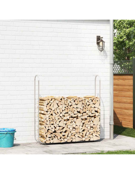 Rastrelliera per Legna 150x25x150 cm in Acciaio Zincato