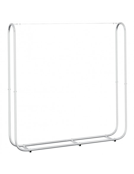 Rastrelliera per Legna 150x25x150 cm in Acciaio Zincato