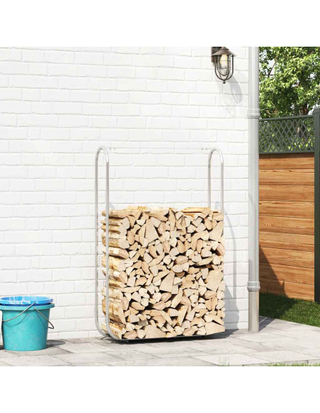 Rastrelliera per Legna 100x25x150 cm in Acciaio Zincato