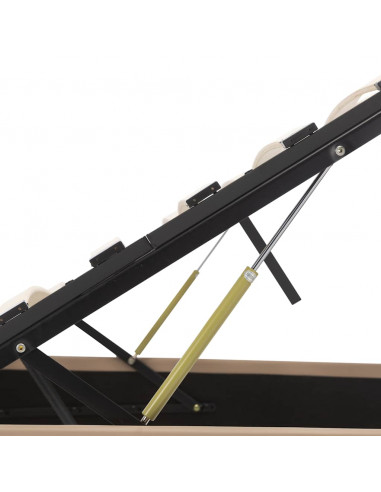 Giroletto Idraulico con LED Cappuccino Similpelle 160x200cm