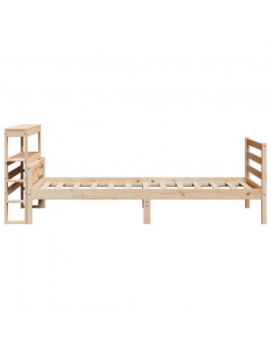 Giroletto con Testiera 100x200 cm Legno Massello di Pino