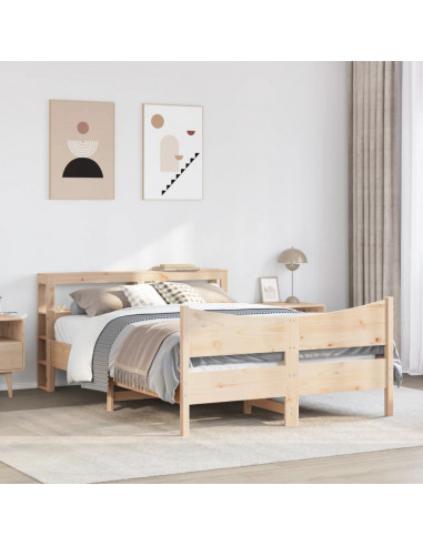 Giroletto con Testiera 140x190 cm in Legno Massello di Pino