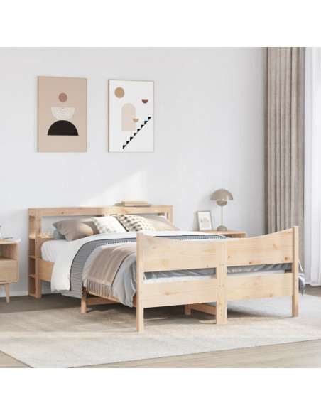 Giroletto con Testiera 140x190 cm in Legno Massello di Pino