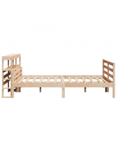 Giroletto con Testiera 140x200 cm in Legno Massello di Pino