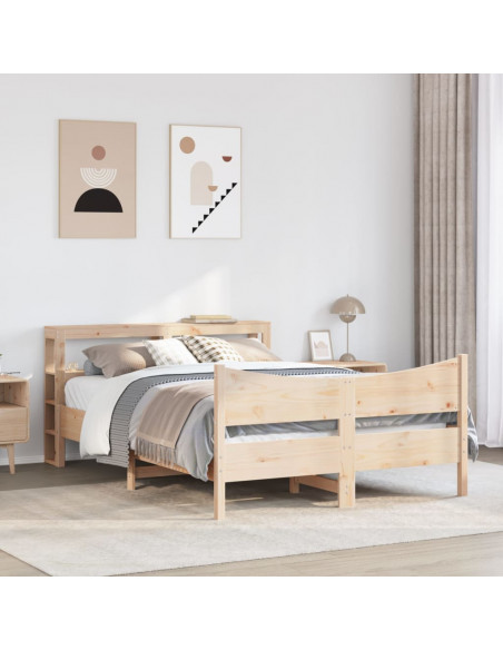 Giroletto con Testiera 140x200 cm in Legno Massello di Pino