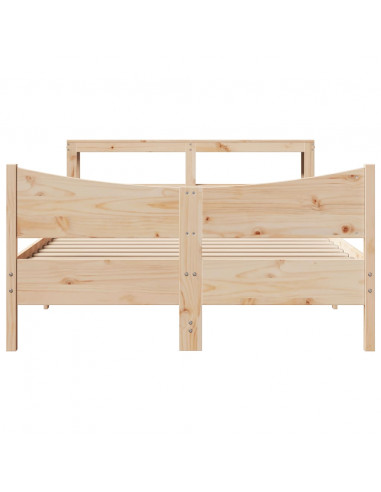 Giroletto con Testiera 140x200 cm in Legno Massello di Pino