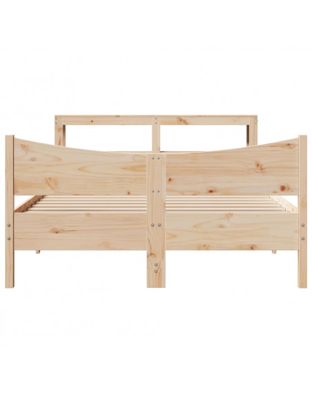 Giroletto con Testiera 140x200 cm in Legno Massello di Pino