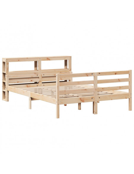 Giroletto con Testiera 150x200 cm in Legno Massello di Pino