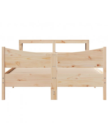 Giroletto con Testiera 150x200 cm in Legno Massello di Pino