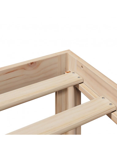 Giroletto con Testiera 200x200 cm in Legno Massello di Pino