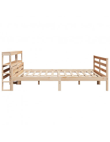 Giroletto con Testiera 200x200 cm in Legno Massello di Pino