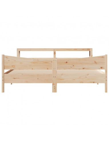 Giroletto con Testiera 200x200 cm in Legno Massello di Pino