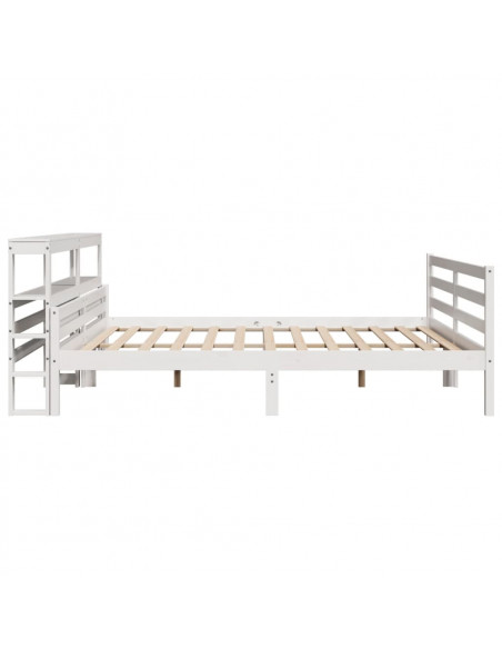 Giroletto con Testiera Bianco 180x200 cm Massello Pino