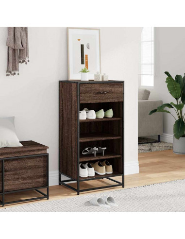Scarpiera Rovere Marrone 48x38x97,5 cm in Legno Multistrato